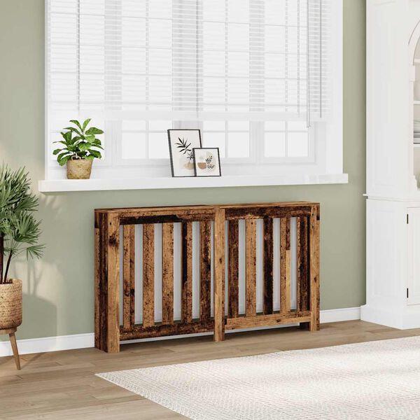 vidaXL Heizk&ouml;rperverkleidung Altholz-Optik 149x20x82 cm Holzwerkstoff