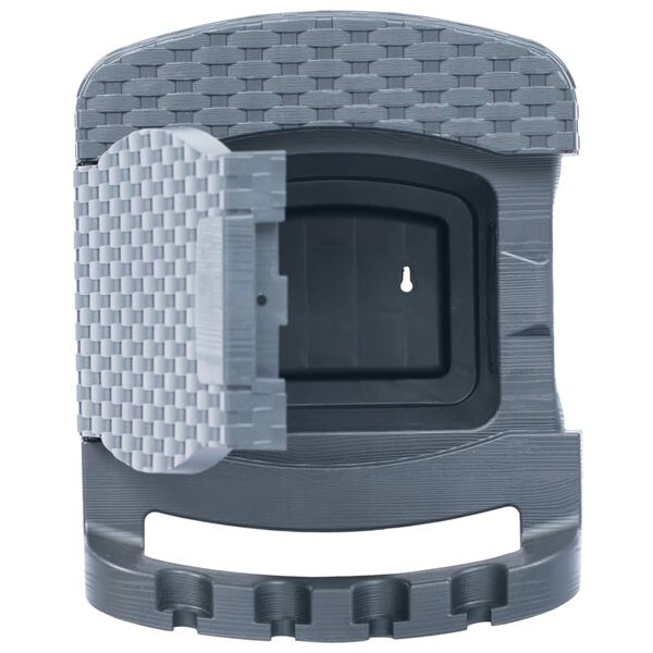 vidaXL Gartenschlauchtrommel Wandmontage Anthrazit Kunststoff