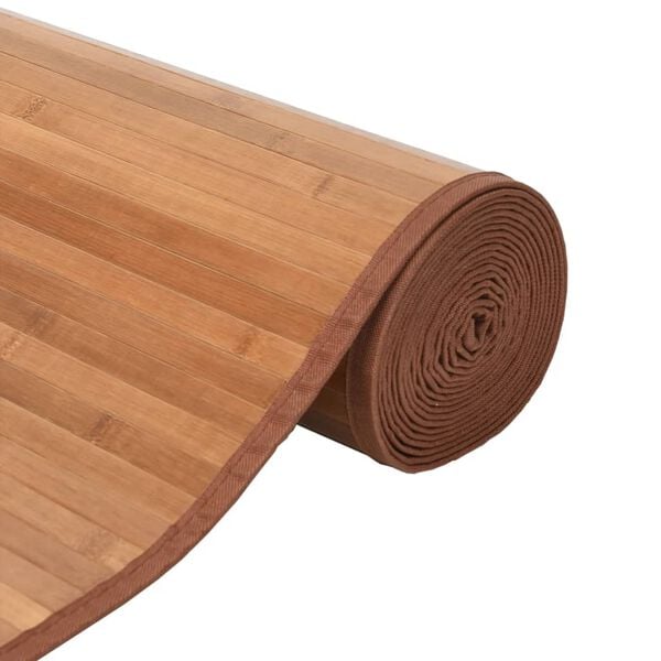 vidaXL Teppich Rechteckig Natur 100x200 cm Bambus