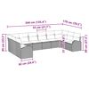 vidaXL Gartensofa-set mit Kissen 10 pcs Beige und Wei&szlig; Poly-Rattan