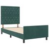 vidaXL Boxspringbett mit Kopfteil Dunkelgr&uuml;n 100 x 200 cm Samt