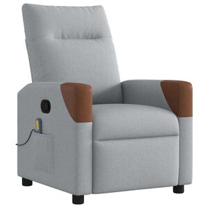 vidaXL Massagesessel Hellgrau Stoff