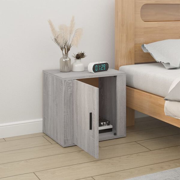 vidaXL Nachttisch Grau Sonoma 50x39x47 cm