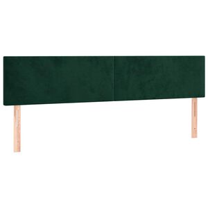 vidaXL Kopfteile Dunkelgr&uuml;n 200x5x78/88 cm Samt