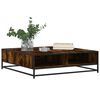 vidaXL Couchtisch R&auml;uchereiche 100x100x30 cm Holzwerkstoff und Metall
