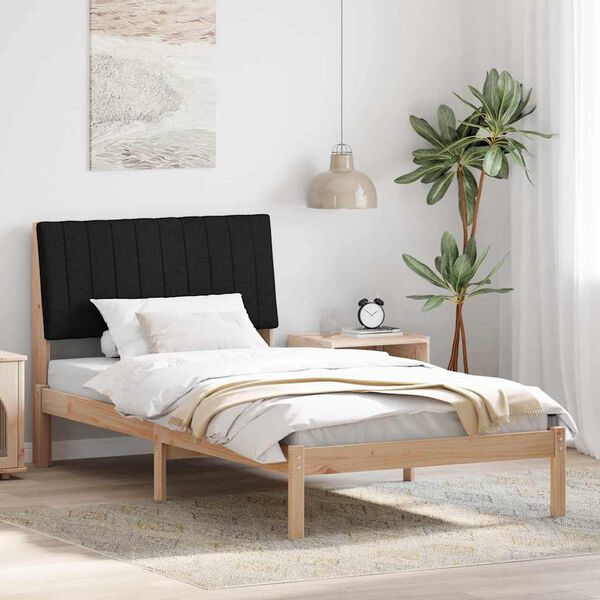 vidaXL Bettrahmen mit Kopfteil Braun 100 x 200 cm Massives Kiefernholz