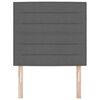 vidaXL LED Kopfteil mit LED-Lichtleisten Dunkelgrau 80 cm Polyester