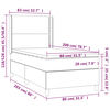vidaXL Boxspringbett mit Matratze & LED Schwarz 80x200 cm Stoff