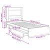 vidaXL Aufbewahrungsbett Graues Sonoma 75 x 190 cm Holzwerkstoff