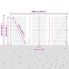 vidaXL Zaun mit Pfosten Grau 1,6 x 10 m Stahl und PVC