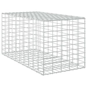 vidaXL Gabione mit 5 mm Draht und 5x10 cm Maschen 50x100x50 cm