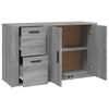 vidaXL Sideboard Grau Sonoma 100x33x59,5 cm Holzwerkstoff
