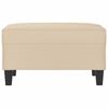 vidaXL Fu&szlig;hocker Creme 70x55x41 cm Mikrofasergewebe