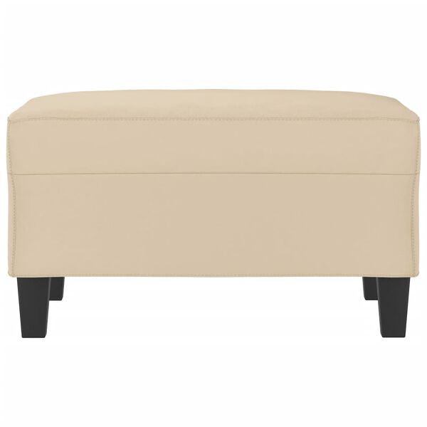 vidaXL Fu&szlig;hocker Creme 70x55x41 cm Mikrofasergewebe