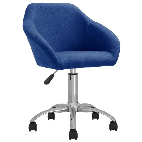 vidaXL Esszimmerstuhl Drehbar Blau Stoff