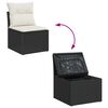 vidaXL Garten-Sofa-Set 7 pcs Schwarz Poly-Rattan
