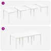 vidaXL Garten Essgruppe 9 pcs Wei&szlig; Polypropylen