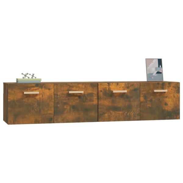 vidaXL Wandschr&auml;nke 2 Stk. R&auml;uchereiche 80x35x36,5 cm Holzwerkstoff
