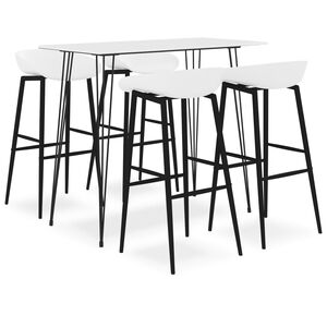 vidaXL 5-tlg. Bar-Set Wei&szlig;