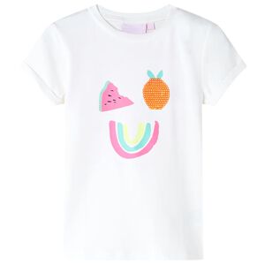 vidaXL Kinder-T-Shirt Ecru 116