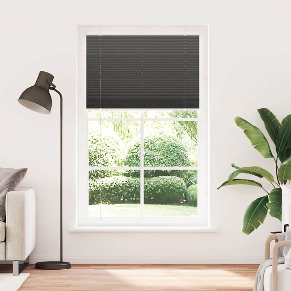 vidaXL Plissee Schwarz 120x200 cm Stoffbreite 119,4 cm Polyester