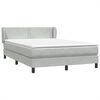vidaXL Boxspringbett mit Matratze Hellgrau 140x220 cm Samt