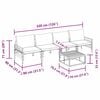 vidaXL Gartensofa-set mit Kissen 5 pcs Schwarz Stahl