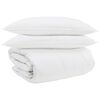 vidaXL Bettdecken Set mit Kissen 3 pcs Wei&szlig; Daunenfeder
