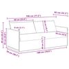 vidaXL Sofa Set 2 pcs Dunkelgrau 196 x 82 x 85 cm Stoff