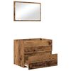 vidaXL Badezimmerm&ouml;bel-Set 2 pcs Altholz Sperrholz und Metall