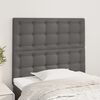 vidaXL Kopfteil Grau 90x5x118/128 cm Kunstleder