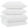 vidaXL Winterbettdecke mit Kissen 3 pcs Wei&szlig; Mikrofaser