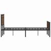 vidaXL Metallbett ohne Matratze Eichen-Optik 140x190 cm