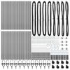 vidaXL Zaunpfosten Sonstiges 52 pcs Grau 3,2 x 3,2 x 100 cm Stahl