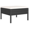 vidaXL 6-tlg. Garten-Lounge-Set mit Auflagen Poly Rattan Schwarz