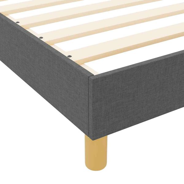 vidaXL Bettgestell mit Kopfteil Dunkelgrau 90 x 190 cm Stoff
