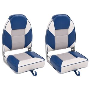 vidaXL Bootssitze 2 Stk. mit Hoher R&uuml;ckenlehne Klappbar 39x43x58 cm
