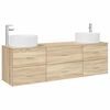 vidaXL Badezimmerm&ouml;bel-Set 3 stk. Sonoma-Eiche 161,5 x 44,5 x 80 cm