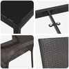 vidaXL Garten Essgruppe 3 pcs Braun Pulverbeschichteter Stahl