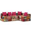 vidaXL 4-Sitzer Modularer Pouf Patchwork Stoff