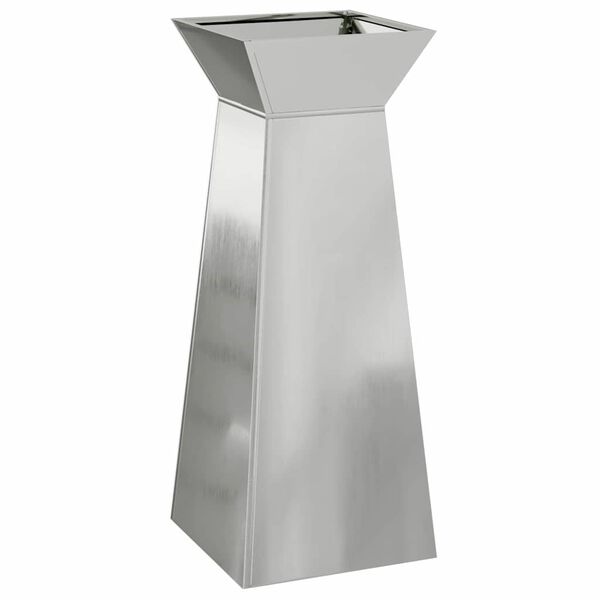 vidaXL S&auml;ulen Pflanzer Silber 40 x 40 x 100 cm
