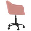 vidaXL Esszimmerst&uuml;hle 2 Stk. Drehbar Rosa Samt
