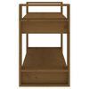 vidaXL B&uuml;cherregal/Raumteiler Honigbraun 80x35x56,5 cm Massivholz