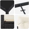vidaXL Garten Essgruppe mit Kissen 5 pcs Schwarz Poly-Rattan
