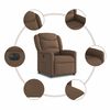 vidaXL Relaxsessel Elektrisch Braun Stoff