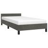 vidaXL Bettgestell ohne Matratze Dunkelgrau 90x200 cm Samt