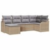 vidaXL Gartensofa-set Beige Poly-Rattan