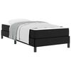 vidaXL Bettrahmen mit Matratze Schwarz 90 x 200 cm Stoff