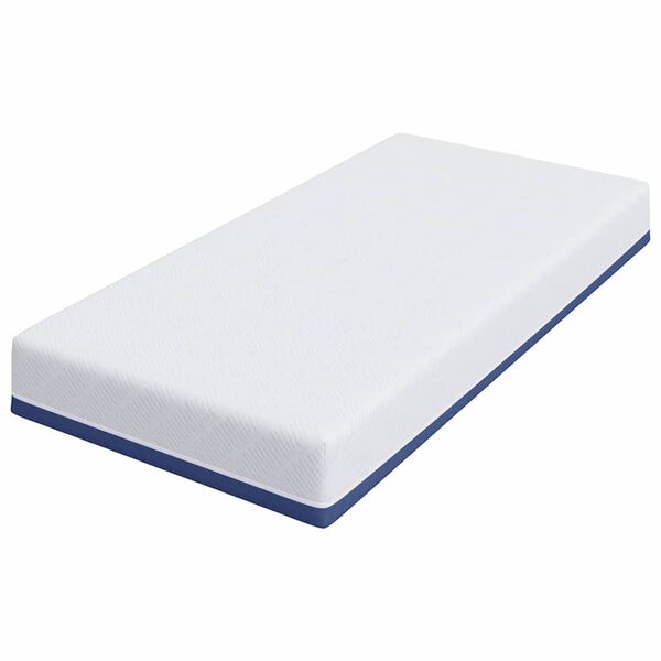 vidaXL Matratze Wei&szlig; und Blau 90 x 190 cm Jacquard-Stoff