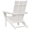 vidaXL Klappbarer Adirondack-Stuhl Weiß 74.5 x 80.5 x 90cm HDPE